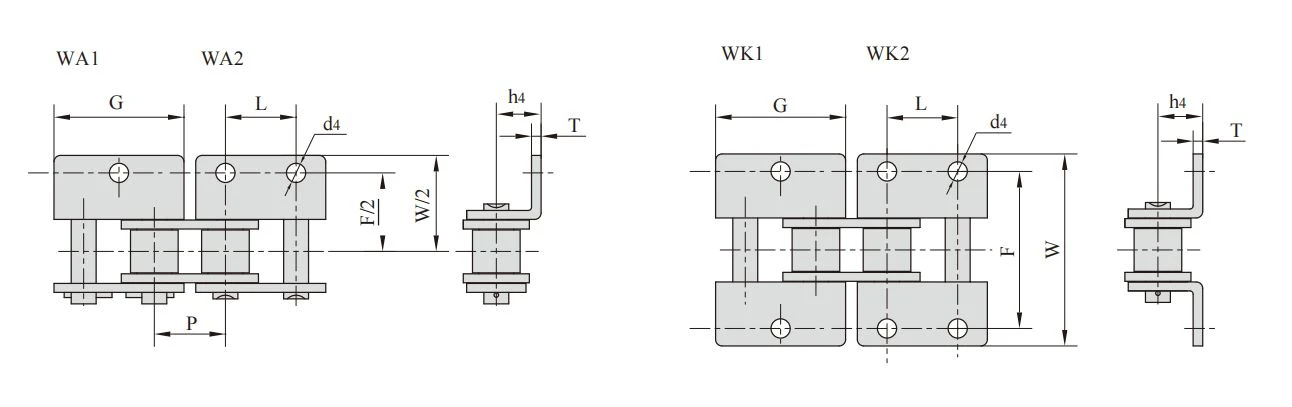 Stainless steel short pitch roller chain attachments3 Stainless steel short pitch roller chain attachments3